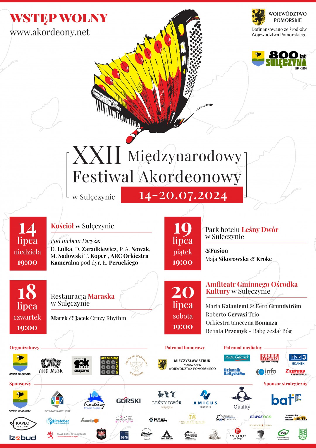 W Sulęczynie na Kaszubach trwa Międzynarodowy Festiwal Akordeonowy