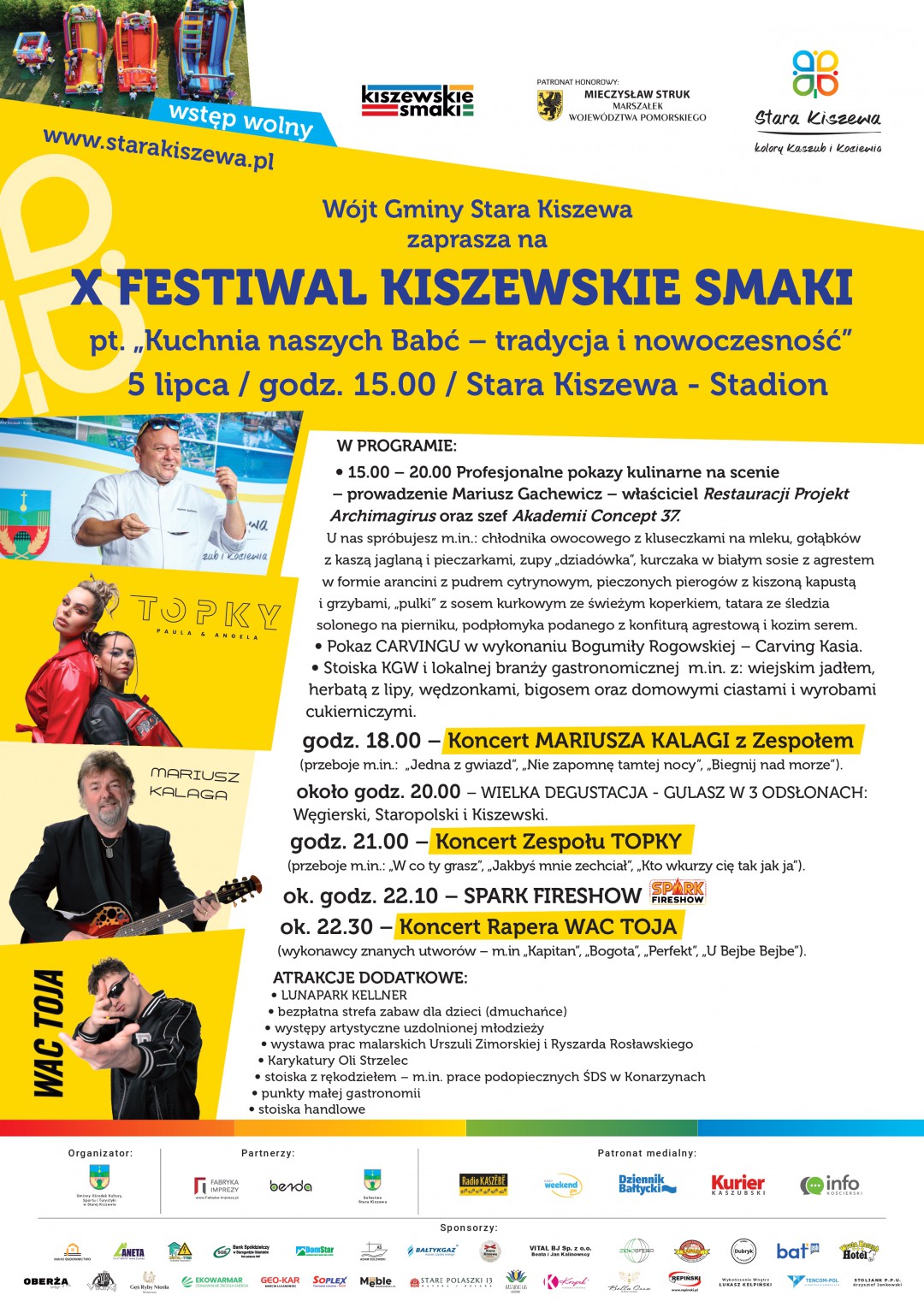 W najbliższą sobotę (5.07.) w Starej Kiszewie jubileuszowa,10. edycja Festiwalu Kiszewskie Smaki