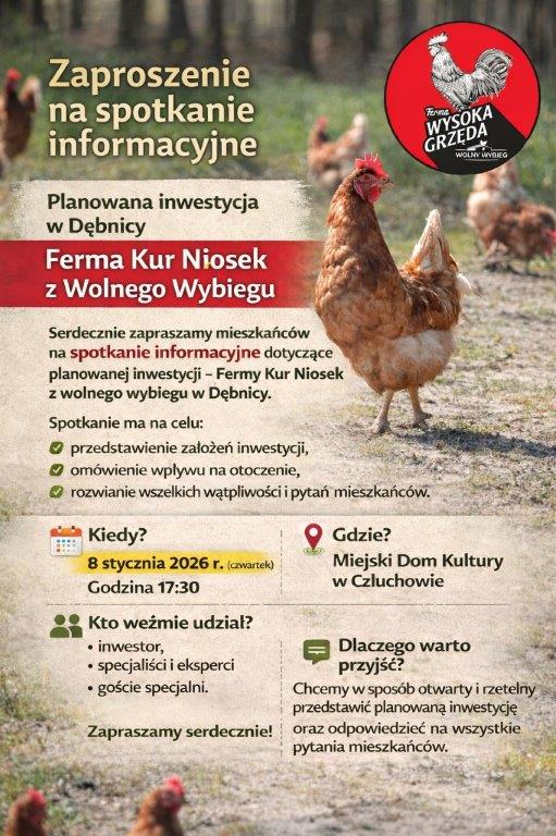 O kurnikach w Dębnicy z perspektywy inwestora. Dziś (8.01) spotkanie informacyjne w Człuchowie