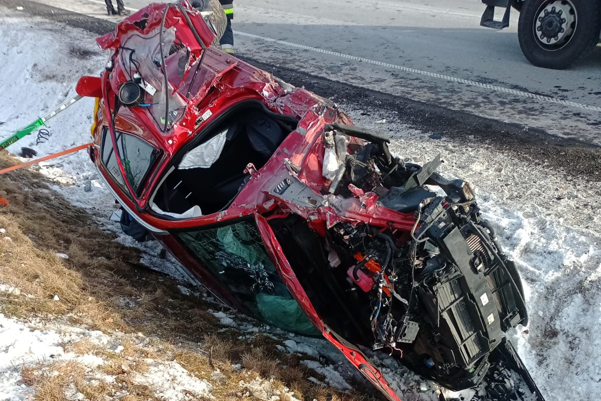 Zdarzenie drogowe na drodze krajowej 22 na odcinku Jeziorki-Rytel. Policja ma już pierwsze ustalenia (FOTO, AKTUALIZACJA)